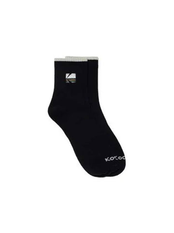 KODAK Apparel Rainbow Embroidery Ankle Socks BLACK - KODO - BALAAN 1