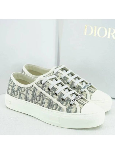 Walk'N'Dior Oblique Low Top Sneakers Grey - DIOR - BALAAN 2