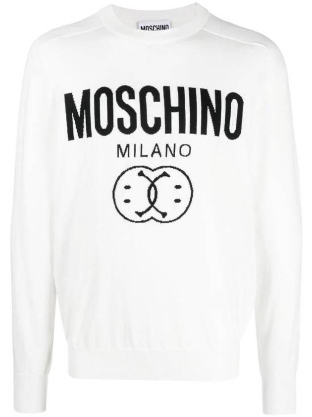 Sweater A0933 2001 3002 WHITE - MOSCHINO - BALAAN 1