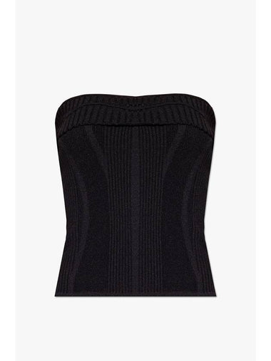 Le Maille Luca Tube Top Black - JACQUEMUS - BALAAN 1