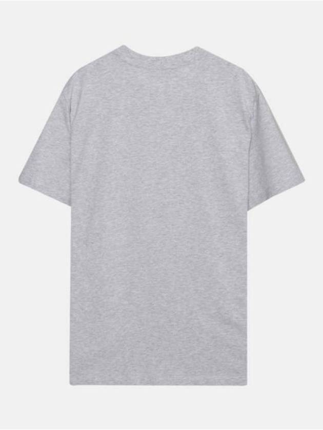 Embroidered Logo Short Sleeve T-Shirt Grey - MSGM - BALAAN 3