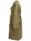 Robo Wrap Satin Wool Singe Coat Camel - MAX MARA - BALAAN 3