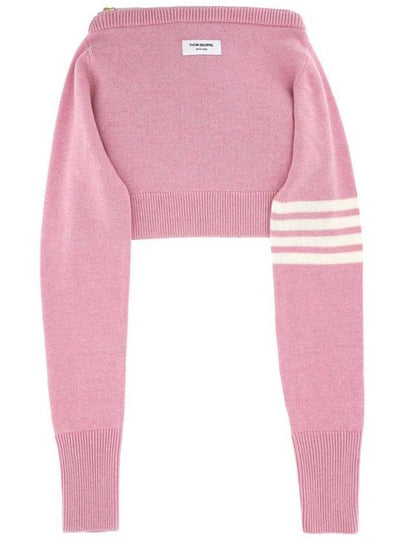 Jersey Stitched Merino Crew Neck Sweater Shell Tote Bag Pink - THOM BROWNE - BALAAN 2