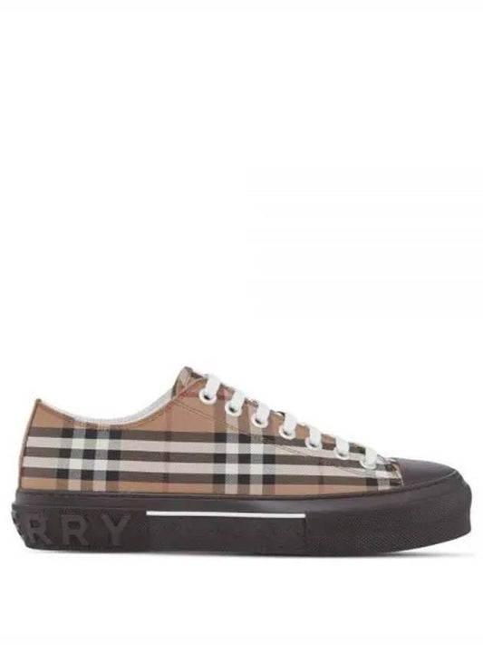 Jack Vintage Check Cotton Low-Top Sneakers Burch Brown - BURBERRY - BALAAN 2