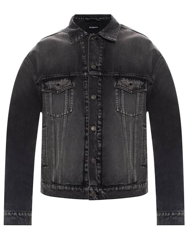 Notre Dame Print Denim Jacket Black - BALENCIAGA - BALAAN 2