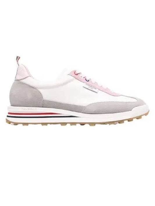 Tech Runner Low Top Sneakers White Pink - THOM BROWNE - BALAAN.