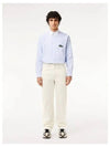 Mid Rise Straight Jeans White - LACOSTE - BALAAN 2