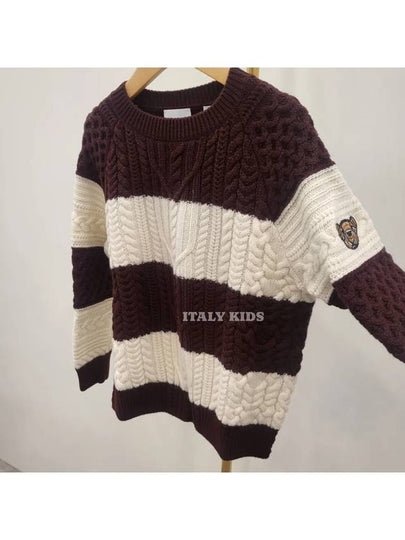 Kids Cable Knit Sweater 8043979 Italian - BURBERRY - BALAAN 2