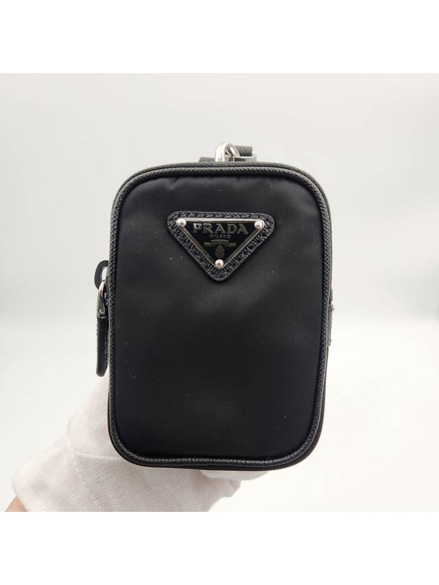 Re-Nylon Saffiano Leather Shoulder Bag Black - PRADA - BALAAN 5