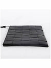 Intrecciato Weaving Strap Clutch Bag Black - BOTTEGA VENETA - BALAAN 3