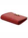 Gancini Compact Half Wallet Red - SALVATORE FERRAGAMO - BALAAN 4