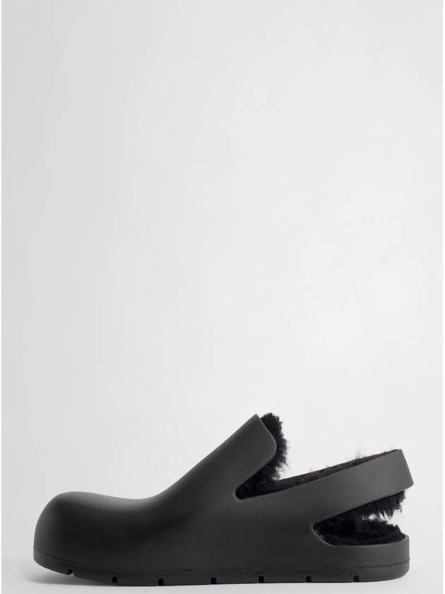 Puddle Shearling Sandals Black - BOTTEGA VENETA - BALAAN 5