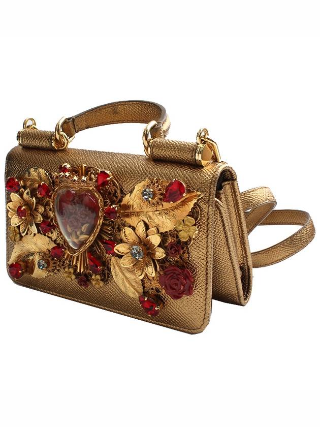 Dolce Gabbana Flower in Gold Mini Cross Bag - DOLCE&GABBANA - BALAAN 2