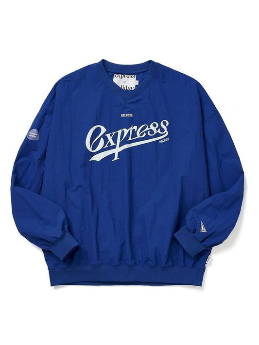 Authentic Nylon Pullover Sweatshirt Blue - EXPRESSHOLIDAY - BALAAN 1