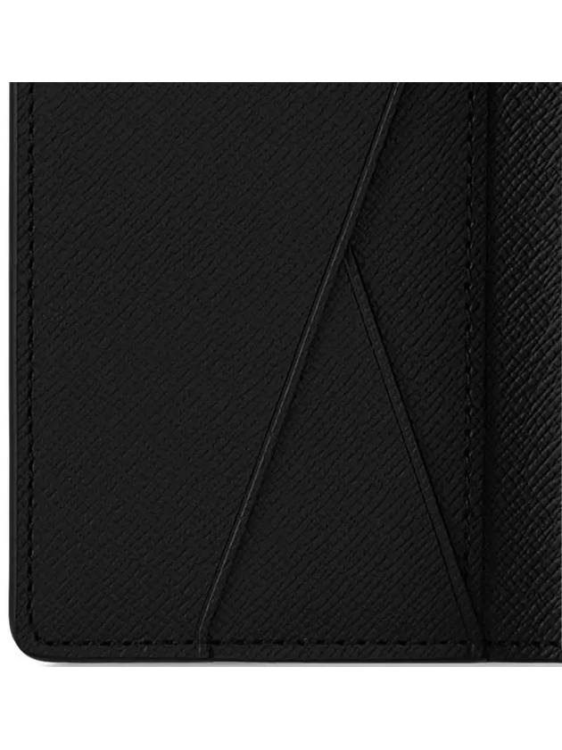 Pocket Organizer Taiga Leather Card Wallet Black - LOUIS VUITTON - BALAAN 5