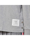 Engineered 4 Bar Medium Weight Jersey Oversized Long Sleeved T-Shirt Light Grey - THOM BROWNE - BALAAN 5