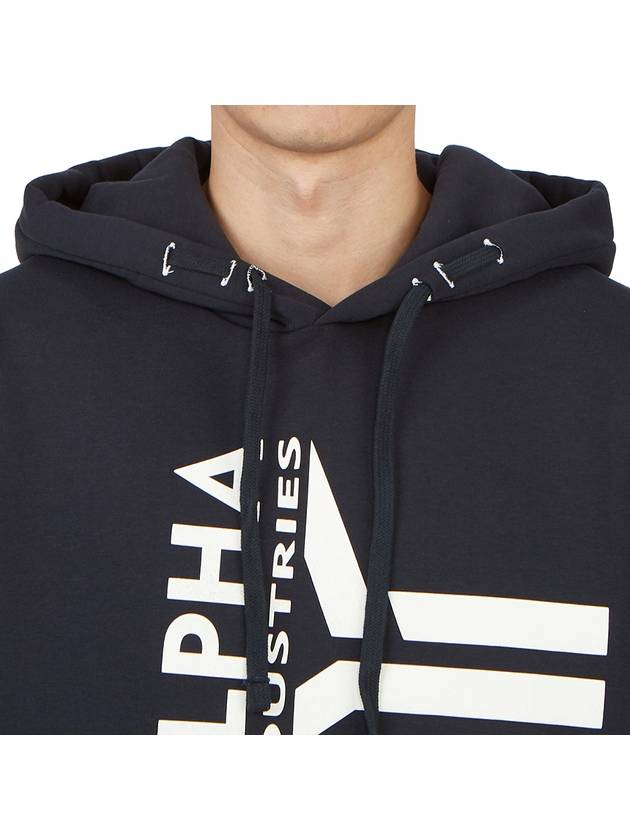 Logo Print Hoodie Rep Blue - ALPHA INDUSTRIES - BALAAN 7