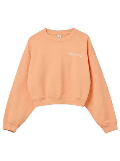 Logo Print Cotton Long Sleeve T-Shirt Peach - SPORTY & RICH - BALAAN 2