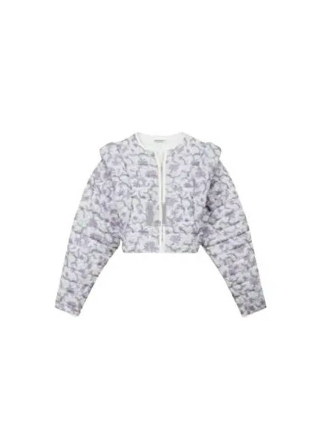 Drew Short Quilted Printed Cotton Jacket Ecru Lilac - ISABEL MARANT - BALAAN 2