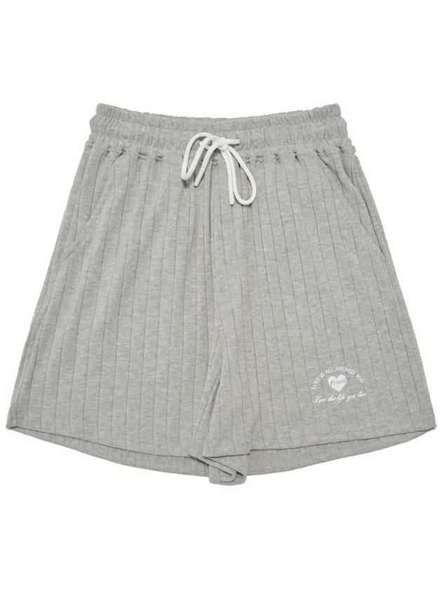 MET summer knit heart shorts gray - METAPHER - BALAAN 6