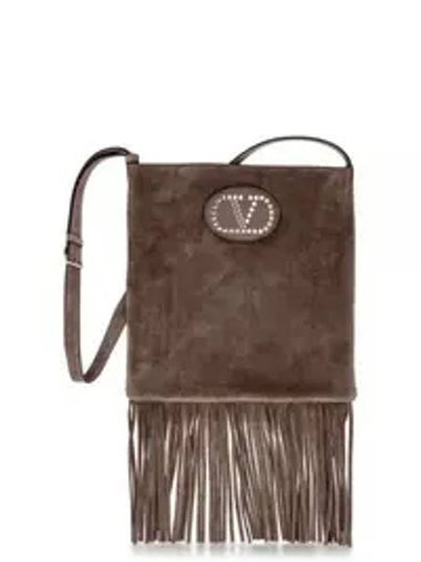 Fringe Shoulder Bag Brown - VALENTINO - BALAAN 1