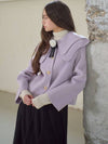 Cape Collar Handmade Single Coat Lavender - MITTE - BALAAN 4