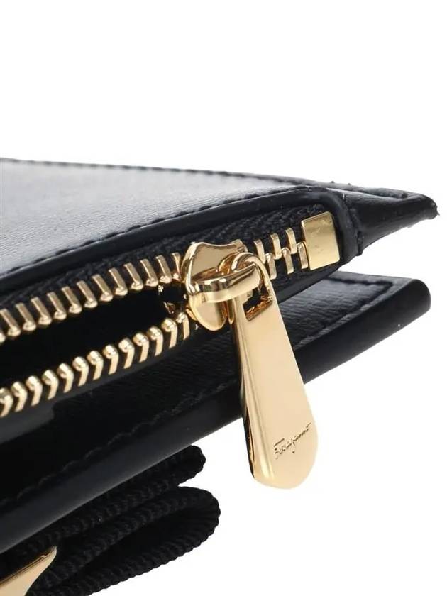 Vara Bow Half Wallet Black - SALVATORE FERRAGAMO - BALAAN 9