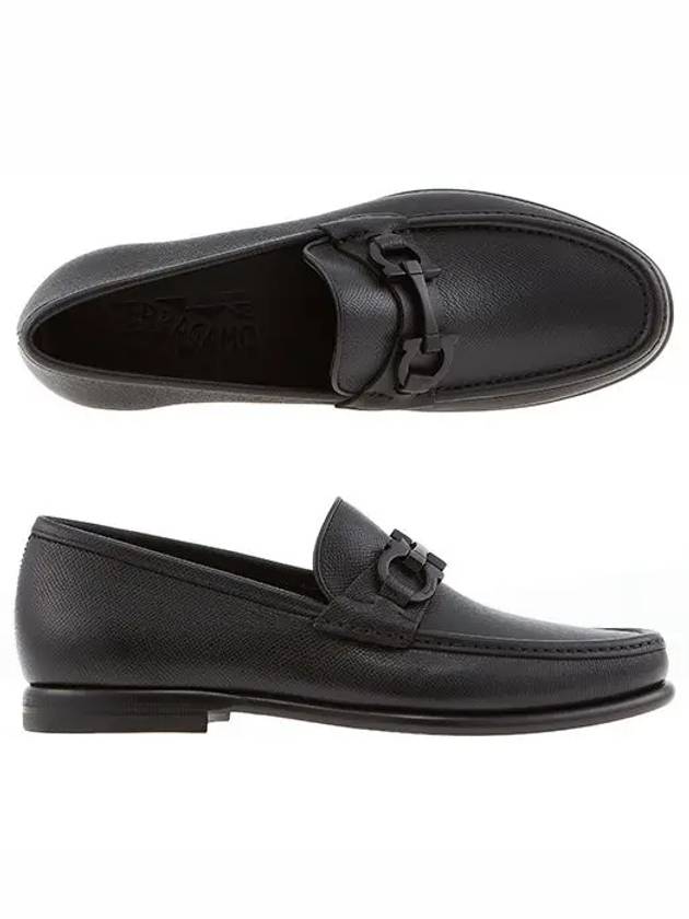 Gancini Bit Leather Moccasin Loafers Black - SALVATORE FERRAGAMO - BALAAN 2