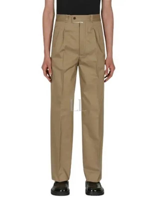 Men's Gabardine Cotton Straight Pants Beige - MAISON MARGIELA - BALAAN 2