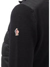 Women's Grenoble Logo Mix Padded Cardigan Black - MONCLER - BALAAN 6