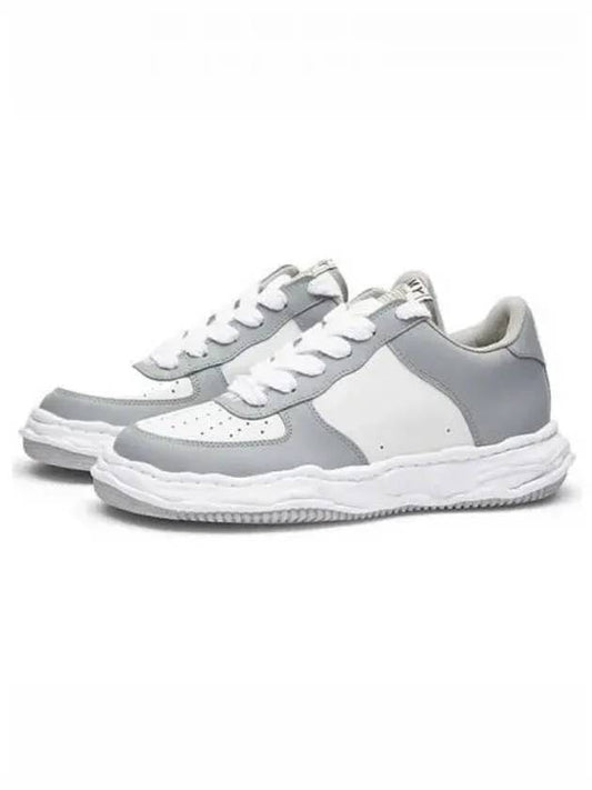 A08FW706 GR WH Wayne OG sole leather low top sneakers gray white shoes TJ 270799 - MAISON MIHARA YASUHIRO - BALAAN 1