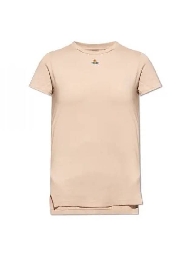 Embroided ORB Peru Short Sleeve T-Shirt Beige - VIVIENNE WESTWOOD - BALAAN 2