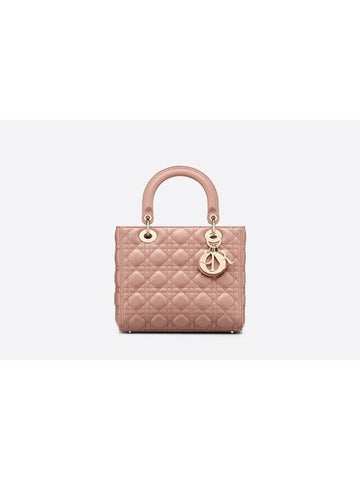 Lady Cannage Lambskin Medium Tote Bag Blush - DIOR - BALAAN 1