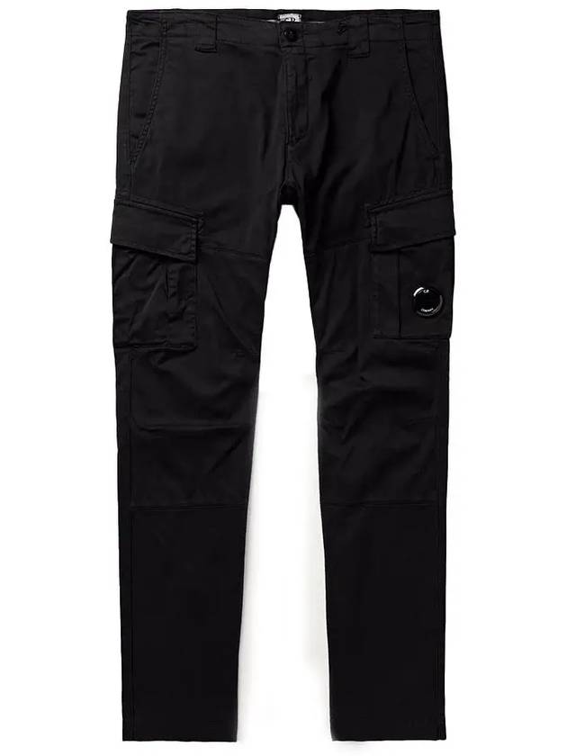 Stretch Sateen Ergonomic Lens Cargo Straight Pants Black - CP COMPANY - BALAAN 2