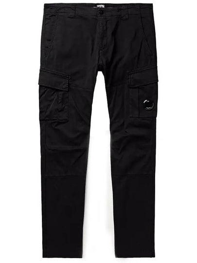 Stretch Sateen Ergonomic Lens Cargo Straight Pants Black - CP COMPANY - BALAAN 2