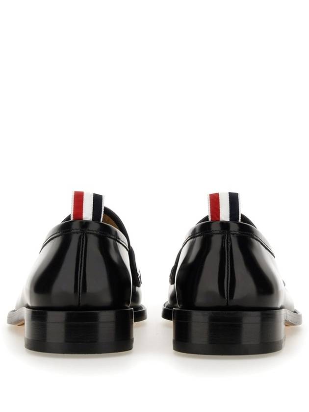 Pleated Leather Penny Loafers Black - THOM BROWNE - BALAAN 5