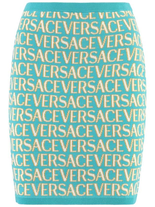 Short Skirt 1011220 1A07960 5V540 TURQUOISE AZZURRO - VERSACE - BALAAN 2