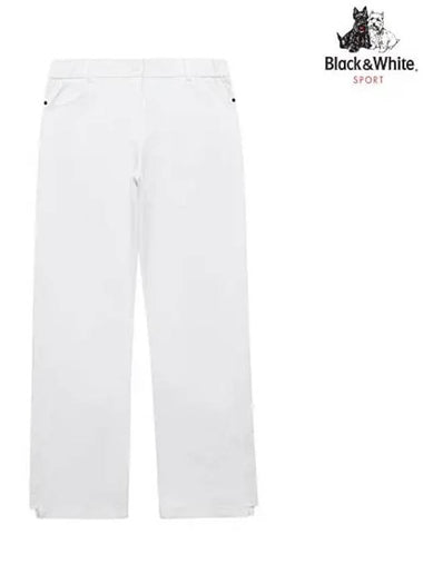 Fall synthetic white brushed bootcut 94 pants 5003LXWNWHITE - BLACK&WHITE - BALAAN 1