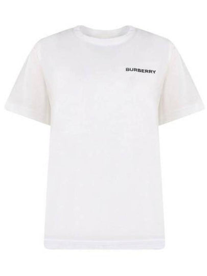 Cotton Logo Short Sleeve T-Shirt White - BURBERRY - BALAAN 2