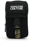 Jeans Couture Printed Black Webbing Bag - VERSACE - BALAAN 5