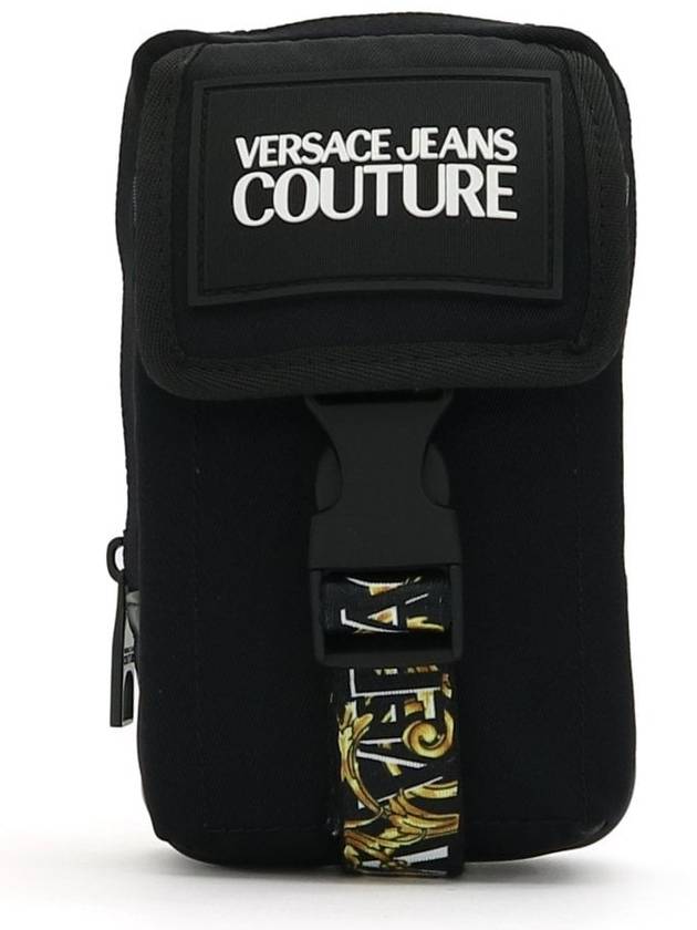 Jeans Couture Printed Black Webbing Bag - VERSACE - BALAAN 5