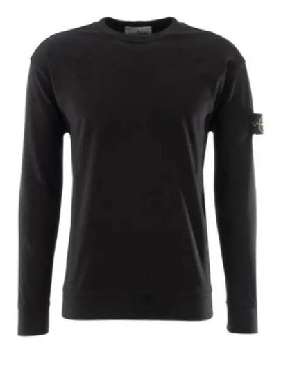 Crewneck Heavy Cotton Jersey Sweatshirt Black - STONE ISLAND - BALAAN 2