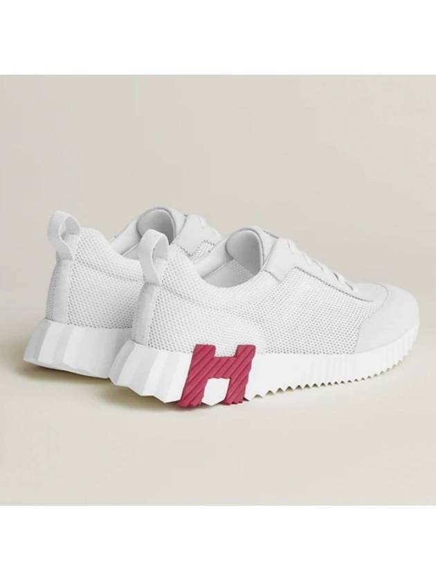 Bouncing Mesh Low Top Sneakers Blanc White - HERMES - BALAAN 5