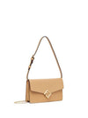 FF Diamond Chain Leather Shoulder Bag Brown - FENDI - BALAAN 3