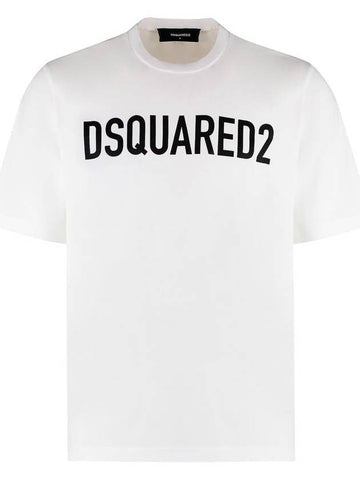 DSQUARED2 Logo Cotton T-Shirt - DSQUARED2 - BALAAN 1