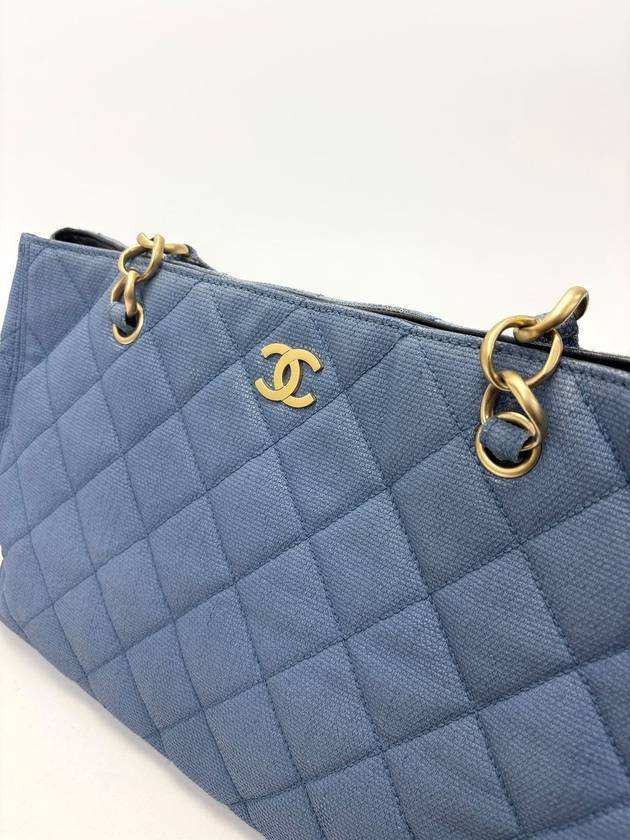 Light blue quilted denim canvas 8th division chain shoulder bag 4VCHB27321 - CHANEL - BALAAN 3