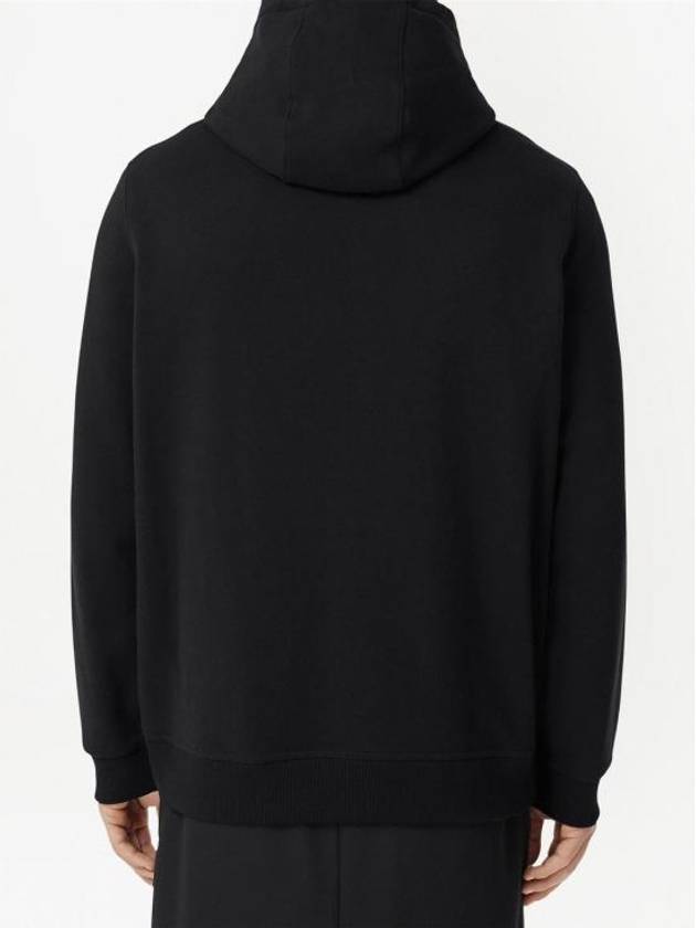 Logo Print Cotton Hoodie Black - BURBERRY - BALAAN 7