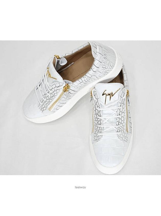 RU70000 049 Frankie White Gold Sneakers - GIUSEPPE ZANOTTI - BALAAN 1