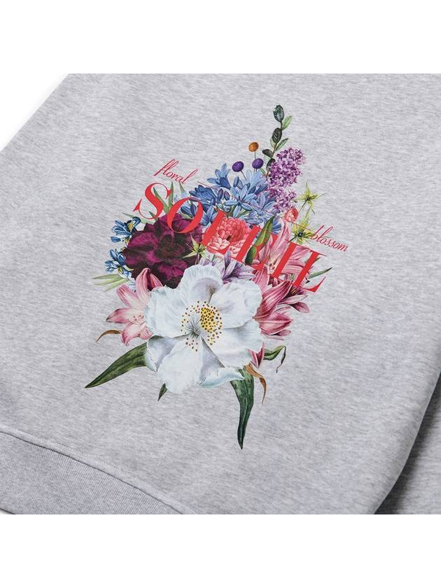 Brushed Options Soleil Blossom Bouquet Sweat Shirts MELANGE GRAY - LE SOLEIL MATINEE - BALAAN 3