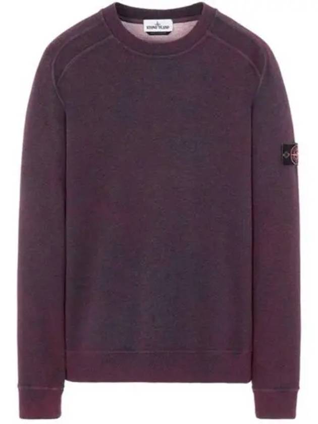 Dust Colour Treatment Crewneck Sweatshirt Purple - STONE ISLAND - BALAAN 2